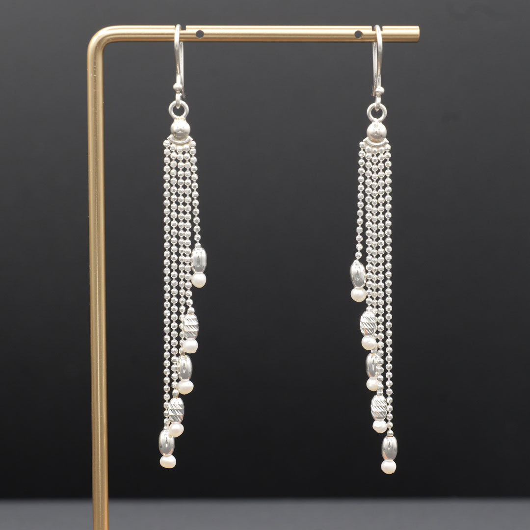 シルバーピアス　真珠