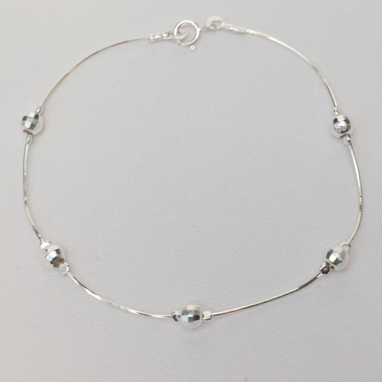 ブレスレット　チューリップ白 シルバー925×オパール　調整可能 2