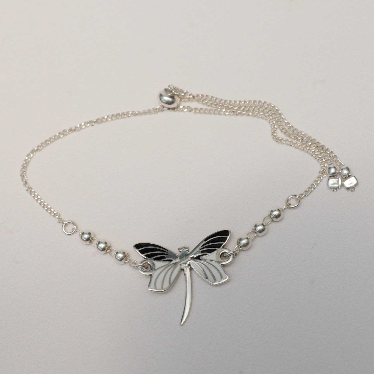 トンボのブレスレット　シルバー925×オパール 調整可能