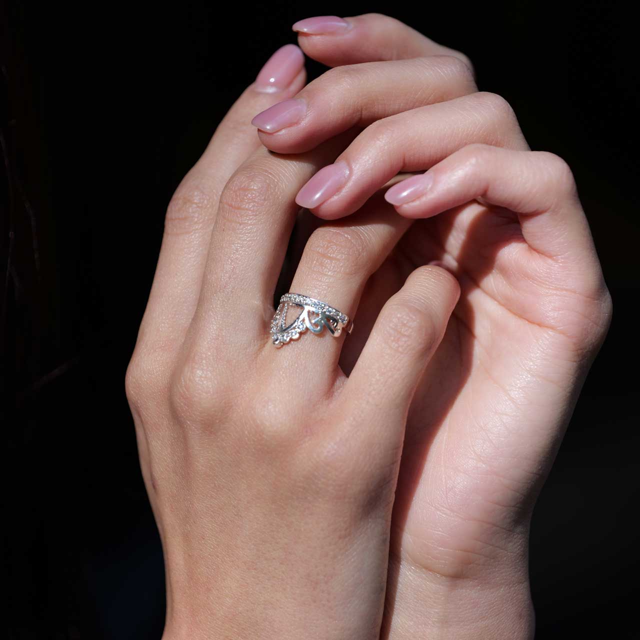 シルバーリング　王冠 4