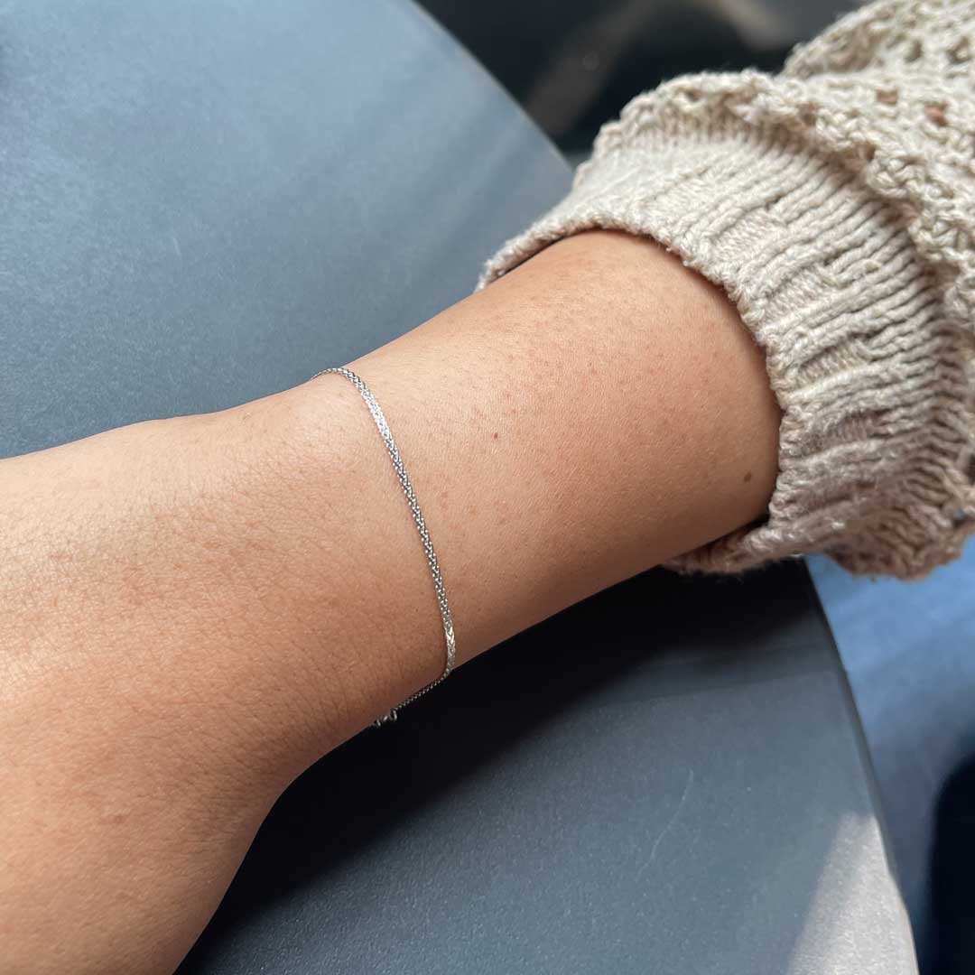 シルバーブレスレット 19cm ミラーチェーン 2