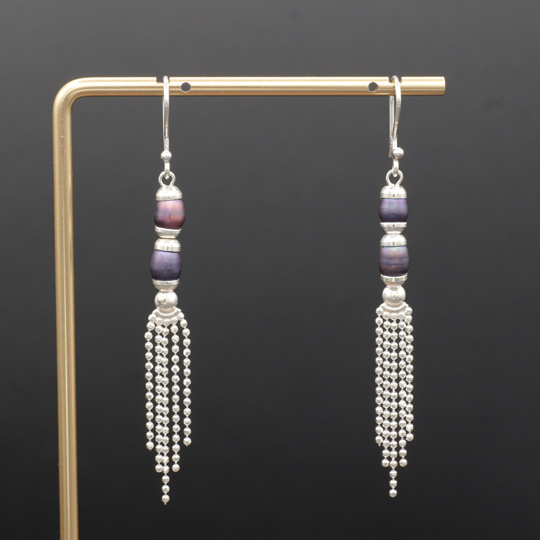 シルバーピアス　真珠