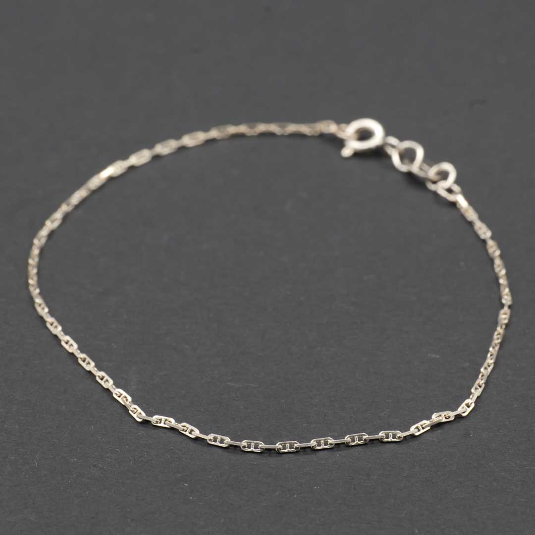 シルバーブレスレット　アンカーチェーン 17cm
