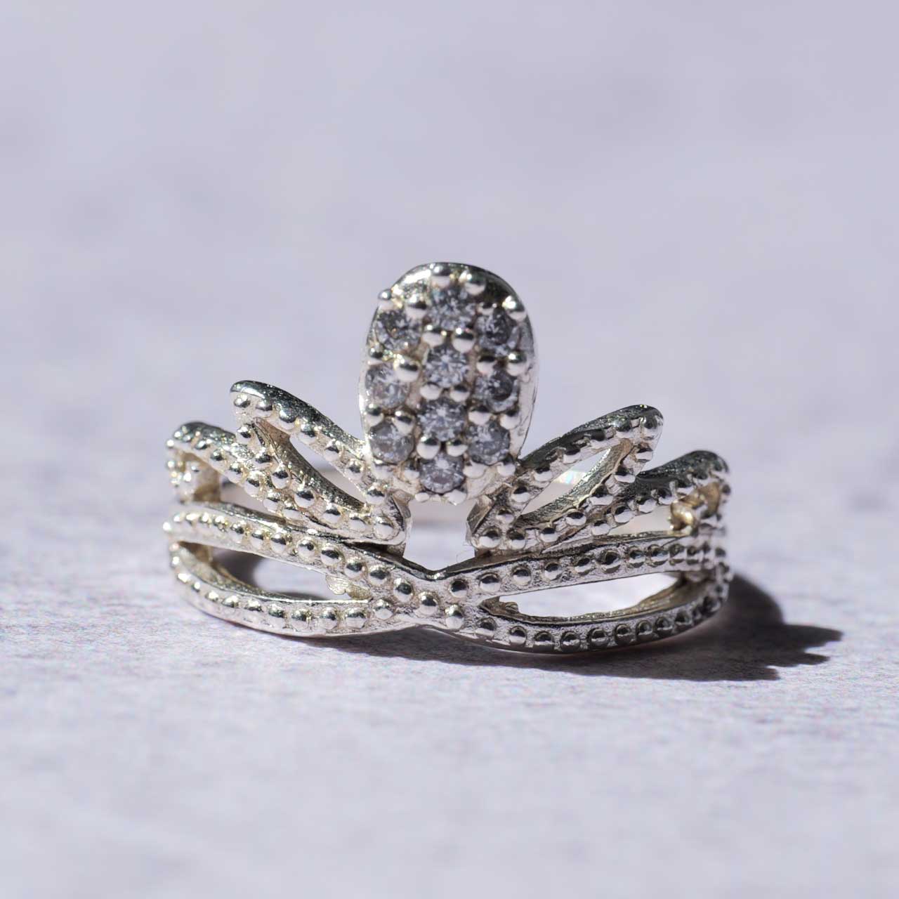 シルバーリング　王冠