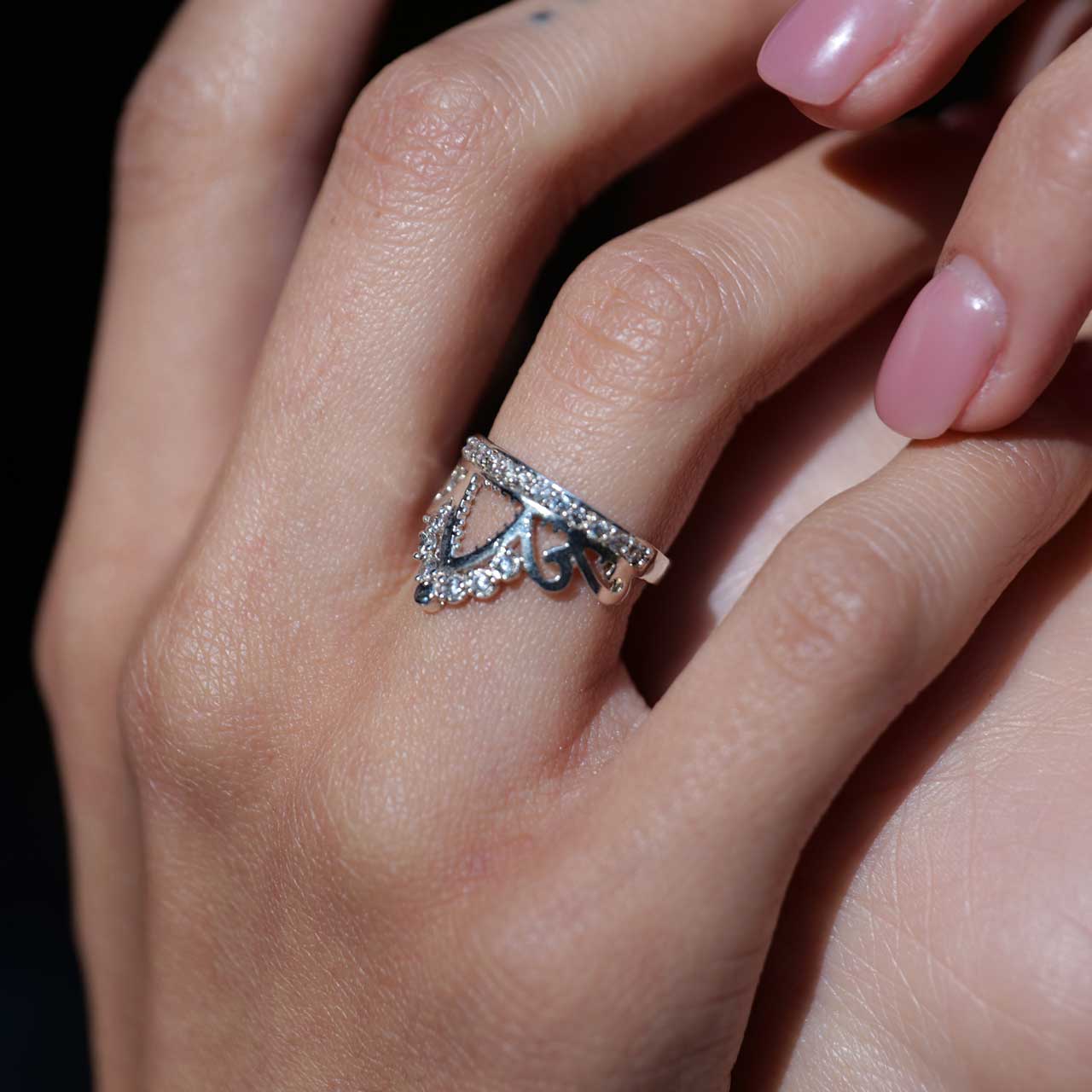 シルバーリング　王冠 3