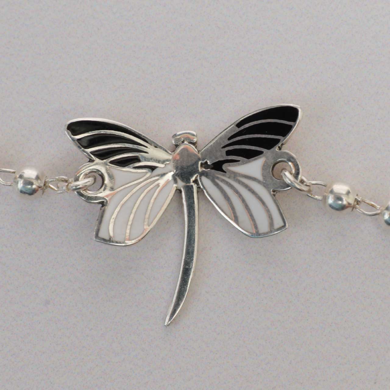 トンボのブレスレット　シルバー925×オパール 調整可能 2