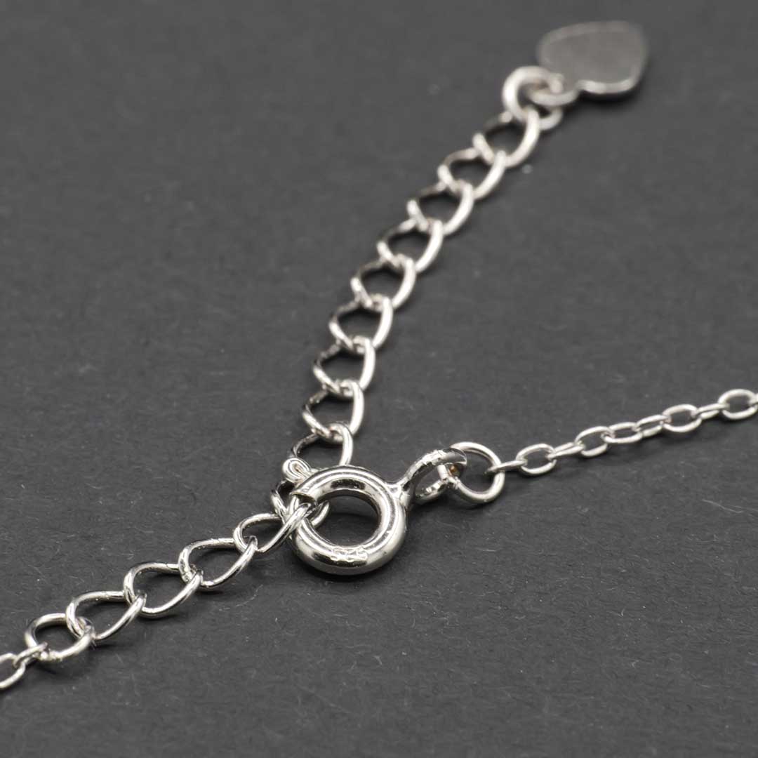 ブレスレット　青　シルバー925 長さ調節可能 3