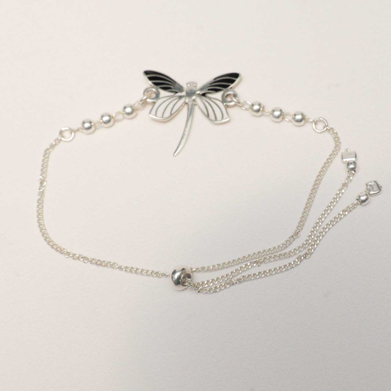 トンボのブレスレット　シルバー925×オパール 調整可能 3