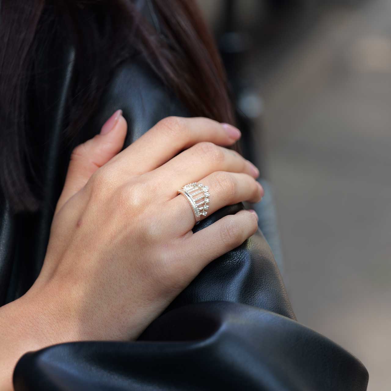 シルバーリング　王冠 6