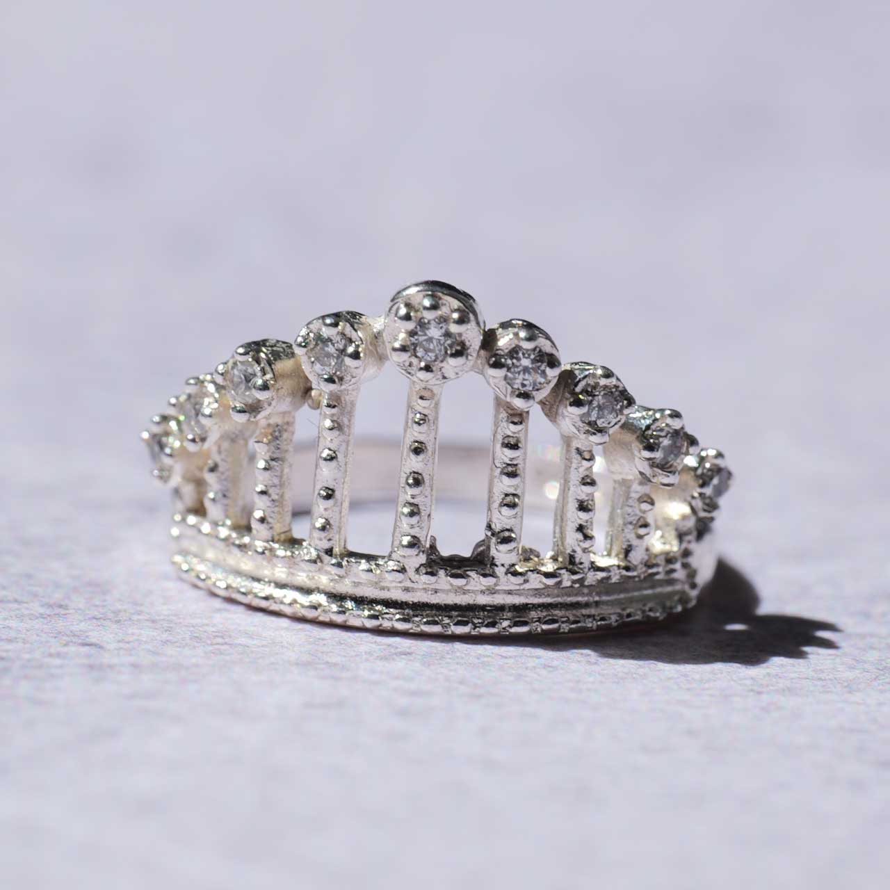 シルバーリング　王冠