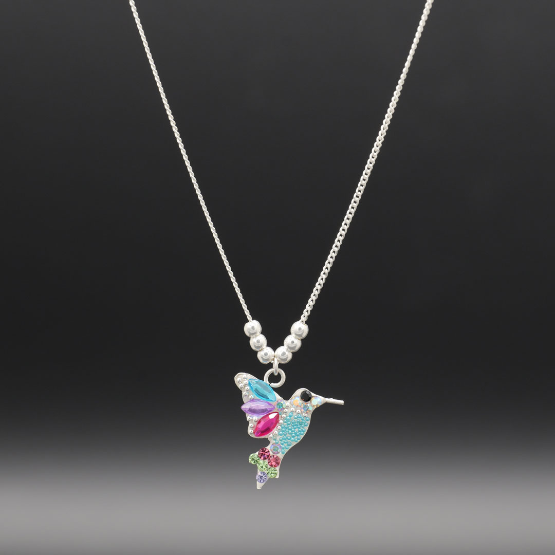 シルバーネックレス　幸運を呼ぶハチドリ　シルバー925 2