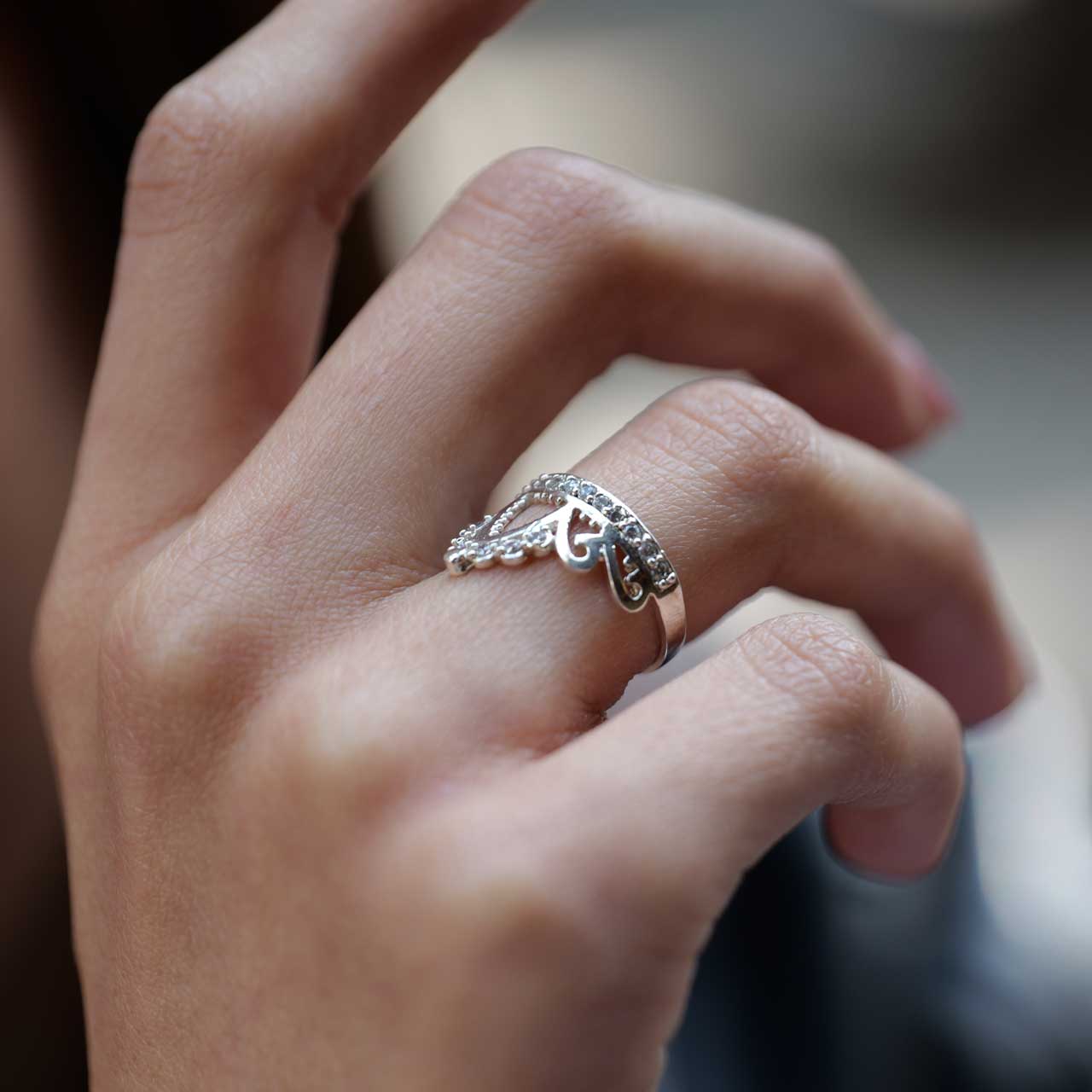 シルバーリング　王冠 5