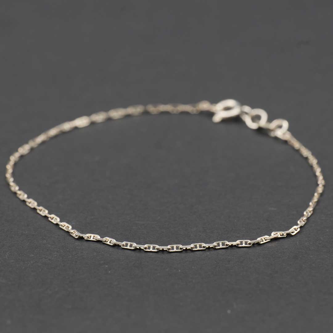 シルバーブレスレット　アンカーチェーン 17cm 2
