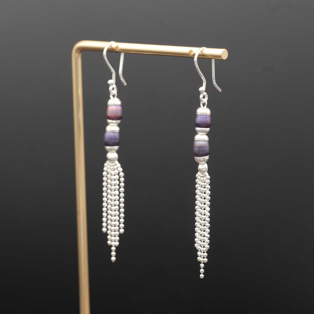 シルバーピアス　真珠 4