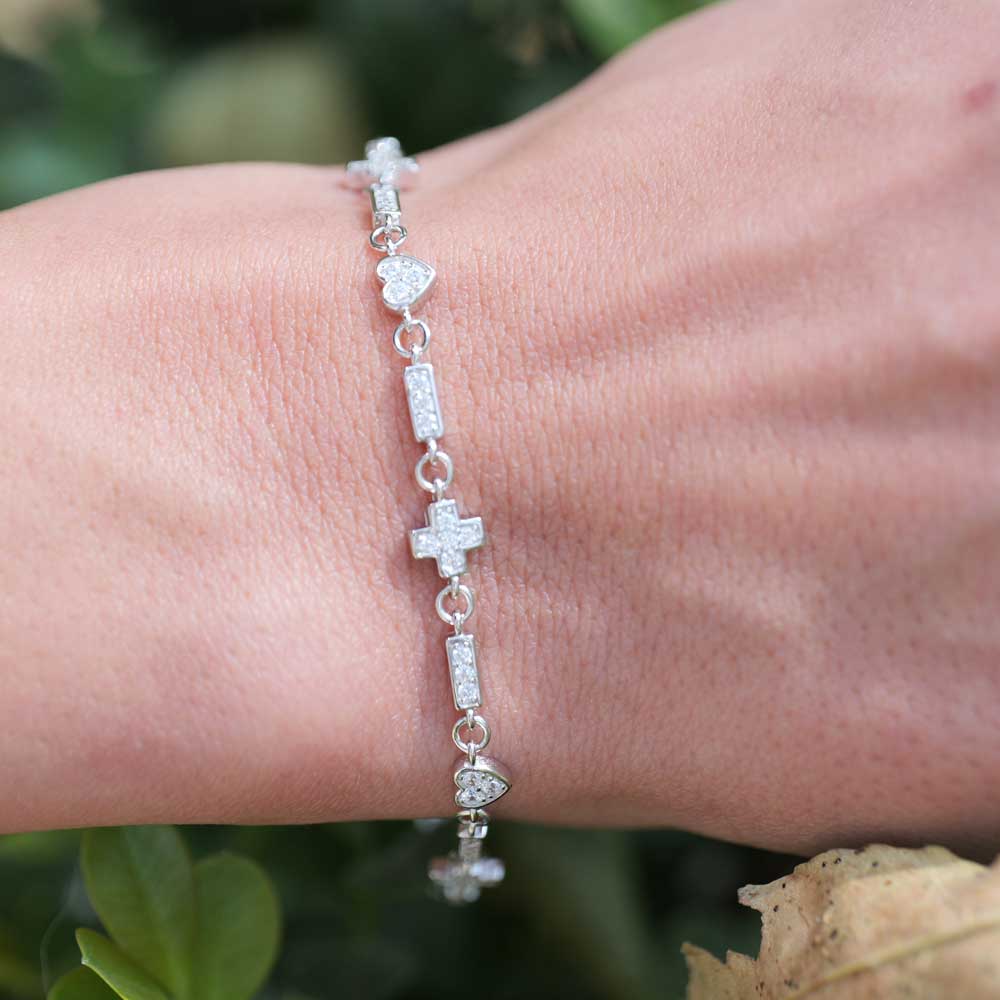 シルバーブレスレット　長さ調整可能 5