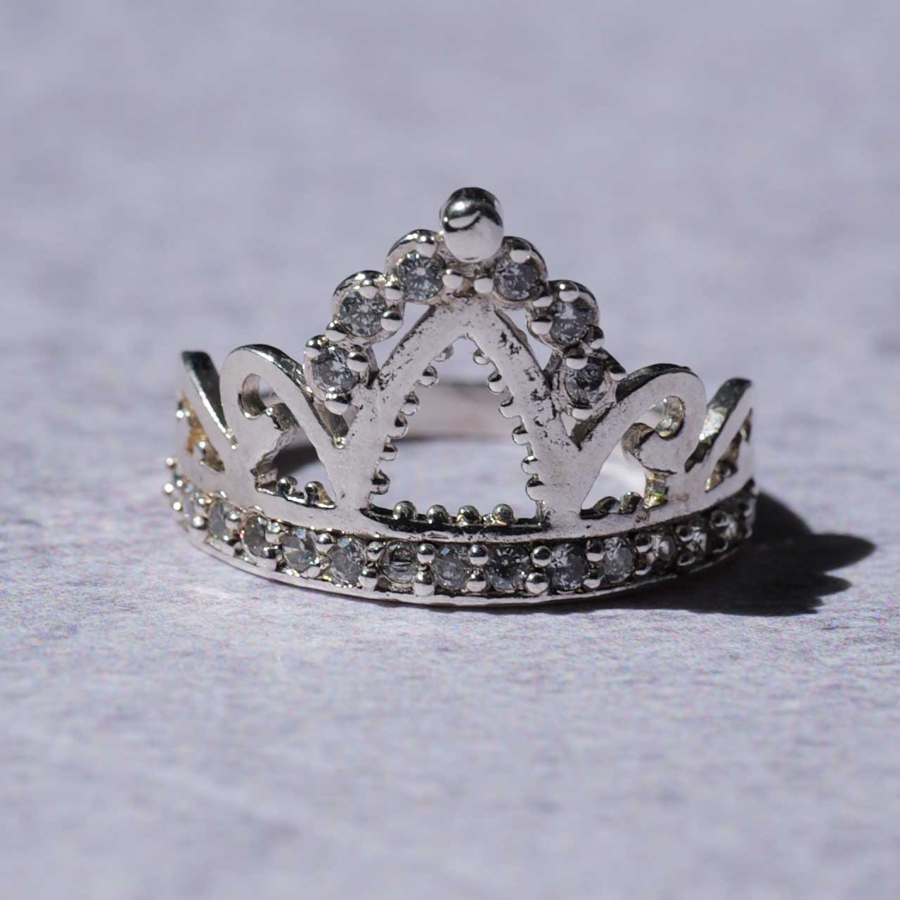 シルバーリング　王冠