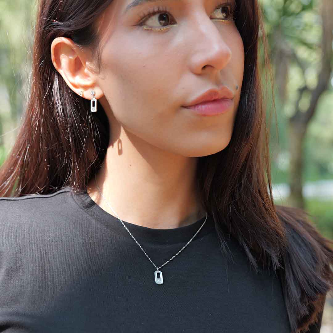 メキシコ産　シルバーネックレス&ピアス