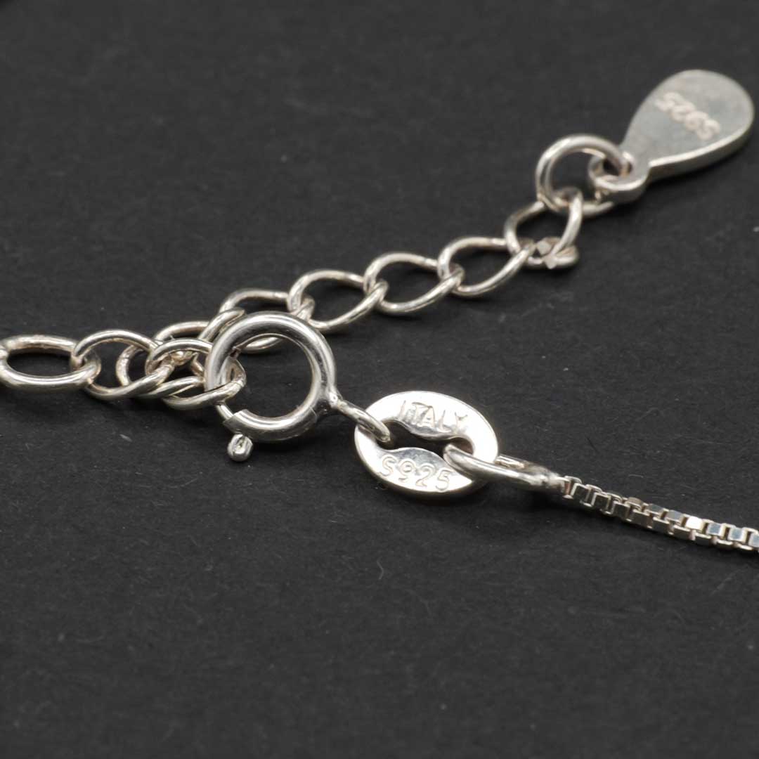 長さ調節可能　シルバーブレスレット　月とハート 7