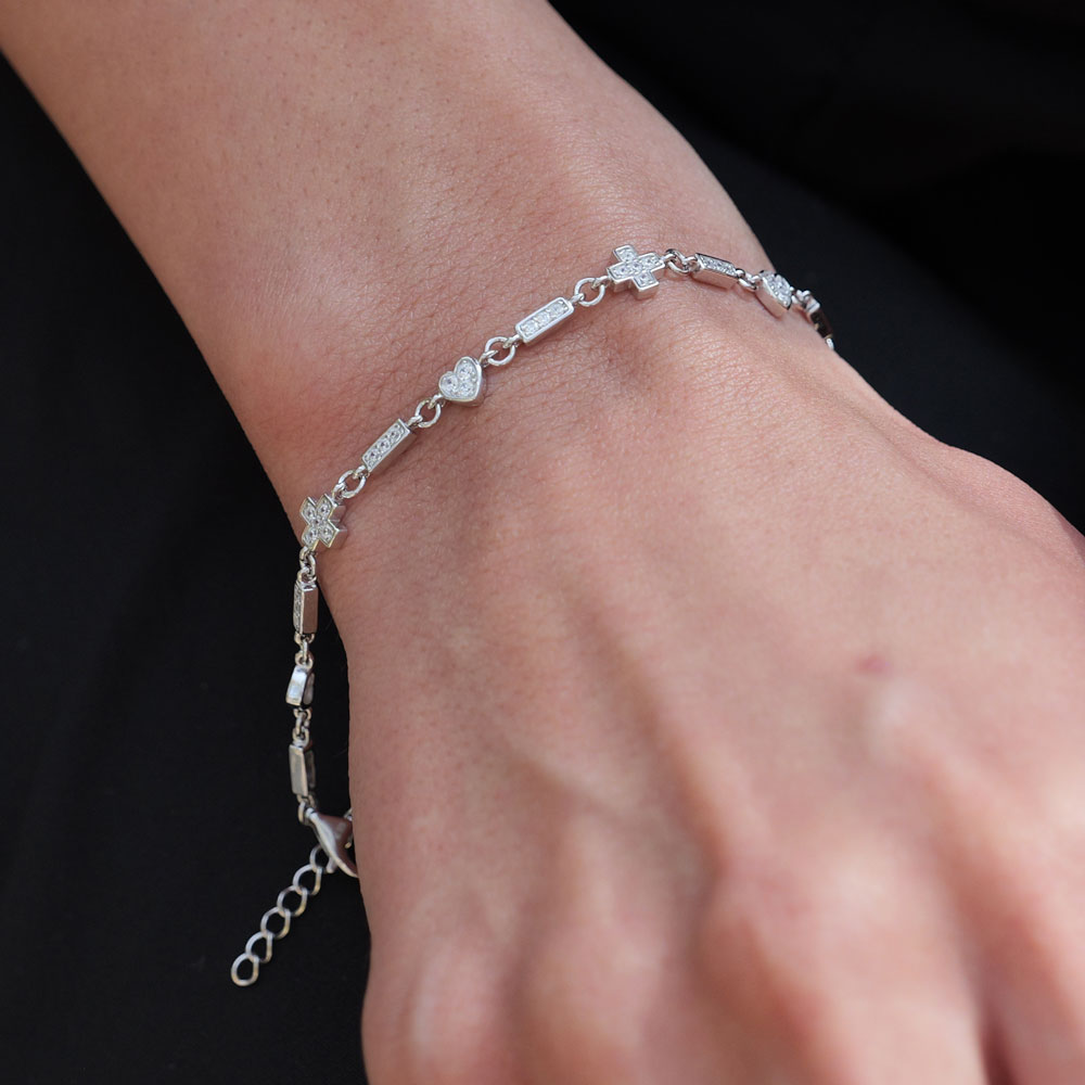 シルバーブレスレット　長さ調整可能 3