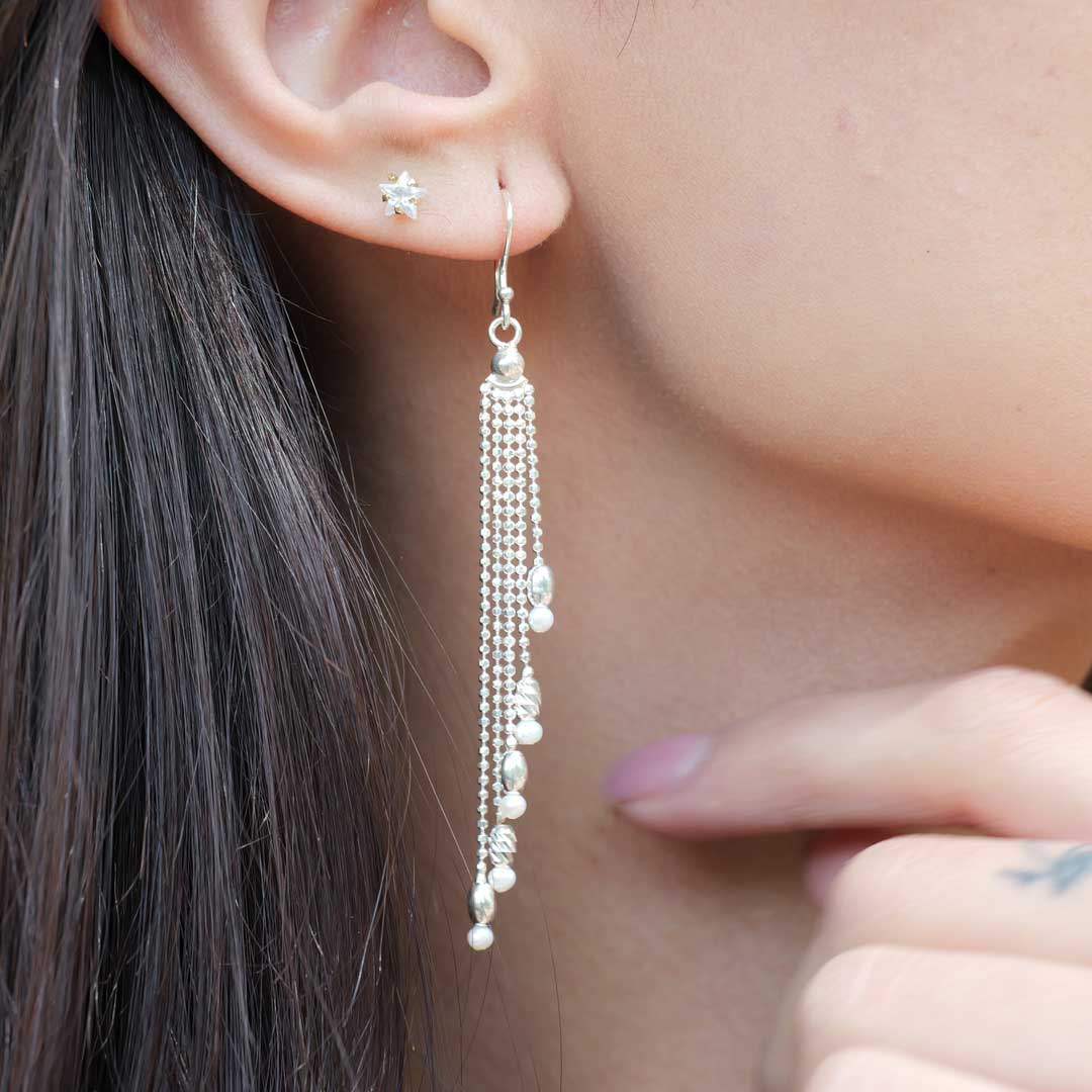 シルバーピアス　真珠 4