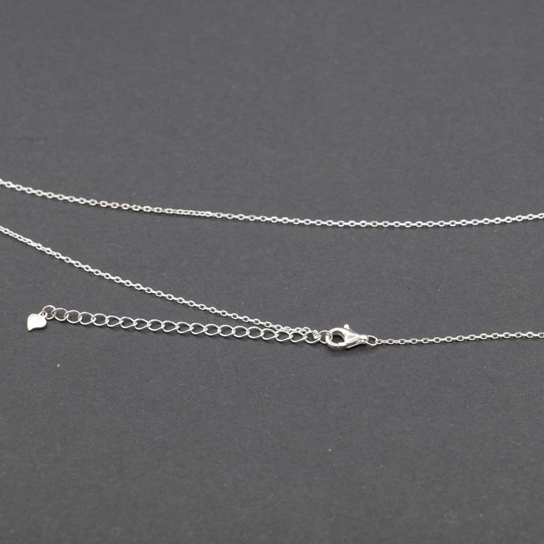 シルバーネックレス　月 7