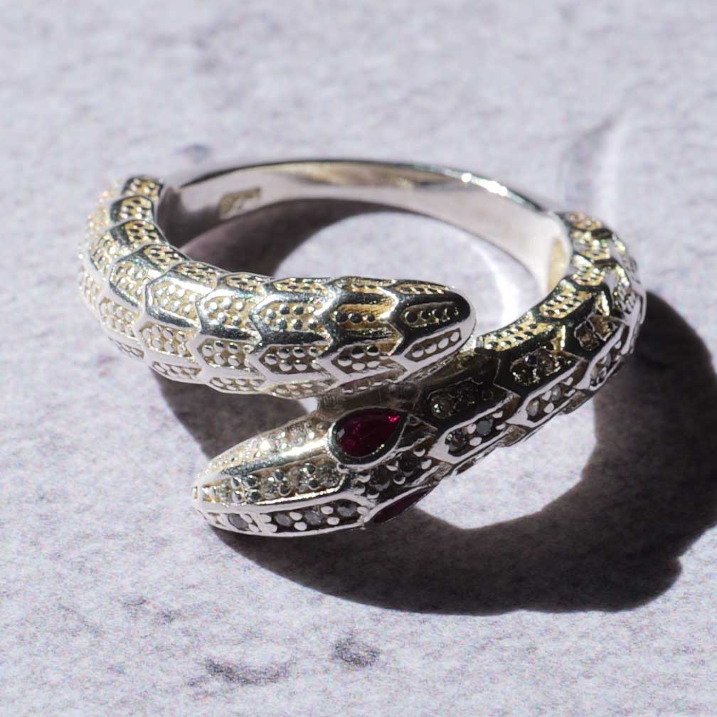 シルバーリング　蛇