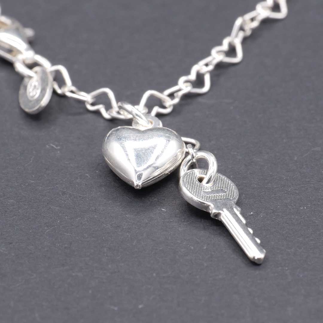 シルバーブレット ハートのチェーンと鍵 4