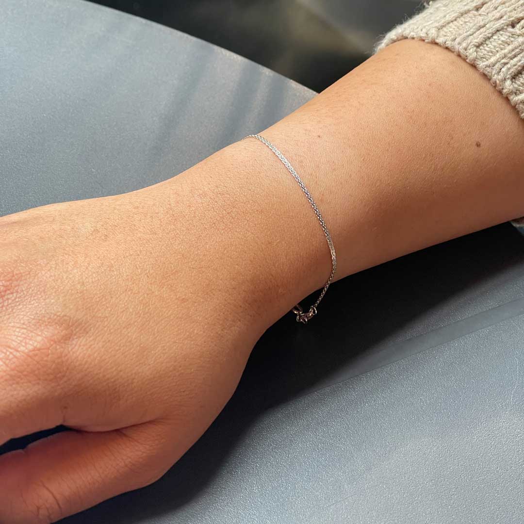 シルバーブレスレット 19cm ミラーチェーン 5