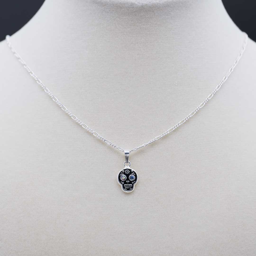 骸骨のチャームとピアス　シルバー925 2